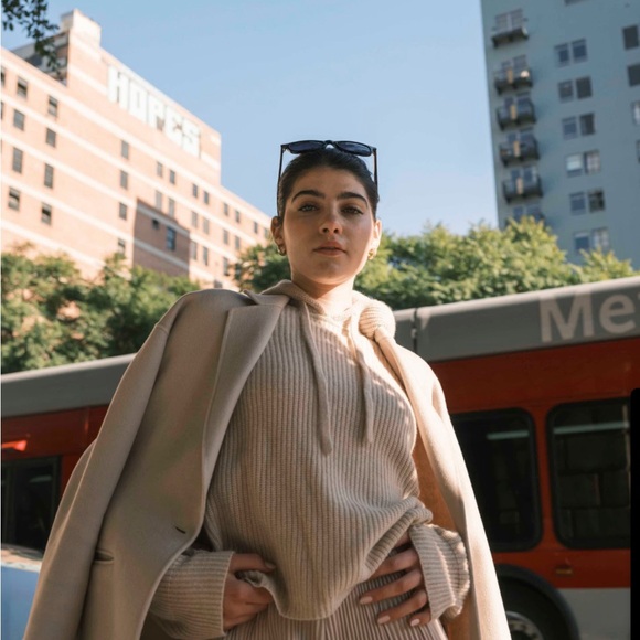 NEW Risa Cashmere-Wool Button Down Car Coat -Light Beige -by Italic - Picture 5 of 9